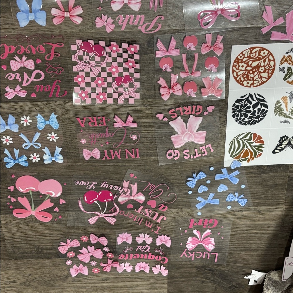 Assorted Pink and Blue Craft Stickers